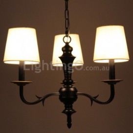 3 Light Contemporary Retro Candle Style Chandelier