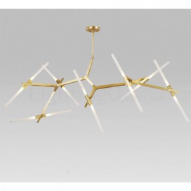 14 Light Modern/ Contemporary Chandelier (Black Golden)