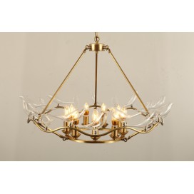 Fine Brass 9 Light Chandelier