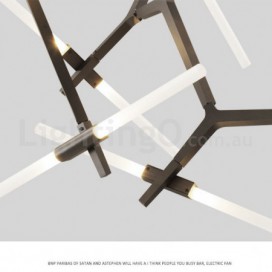 14 Light Modern/ Contemporary Chandelier (Black Golden)