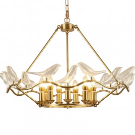 Fine Brass 9 Light Chandelier