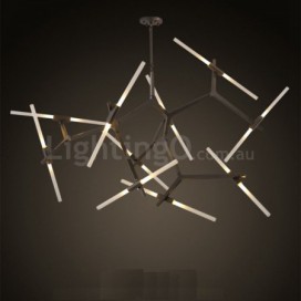 Modern/ Contemporary 20 Light Chandelier (Black Golden)