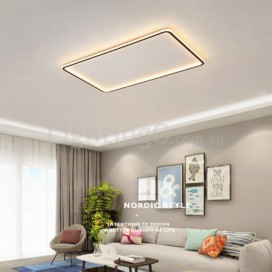 Modern Contemporary Rectangle Ultra-thin Aluminum Alloy Flush Mount Ceiling Light