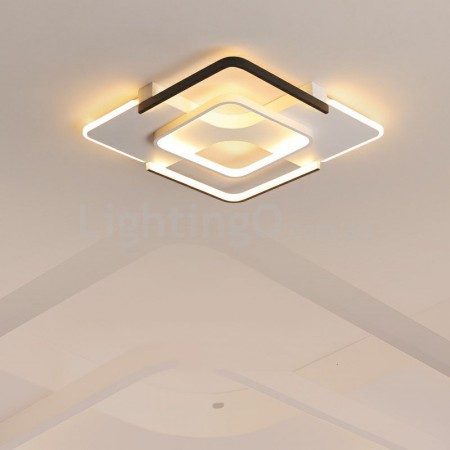 Modern Contemporary Square Aluminum Alloy Flush Mount Ceiling Light