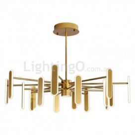 Modern Contemporary Gold Stainless Steel Chandelier