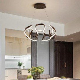 Modern Contemporary Ring Stainless Steel Chandelier