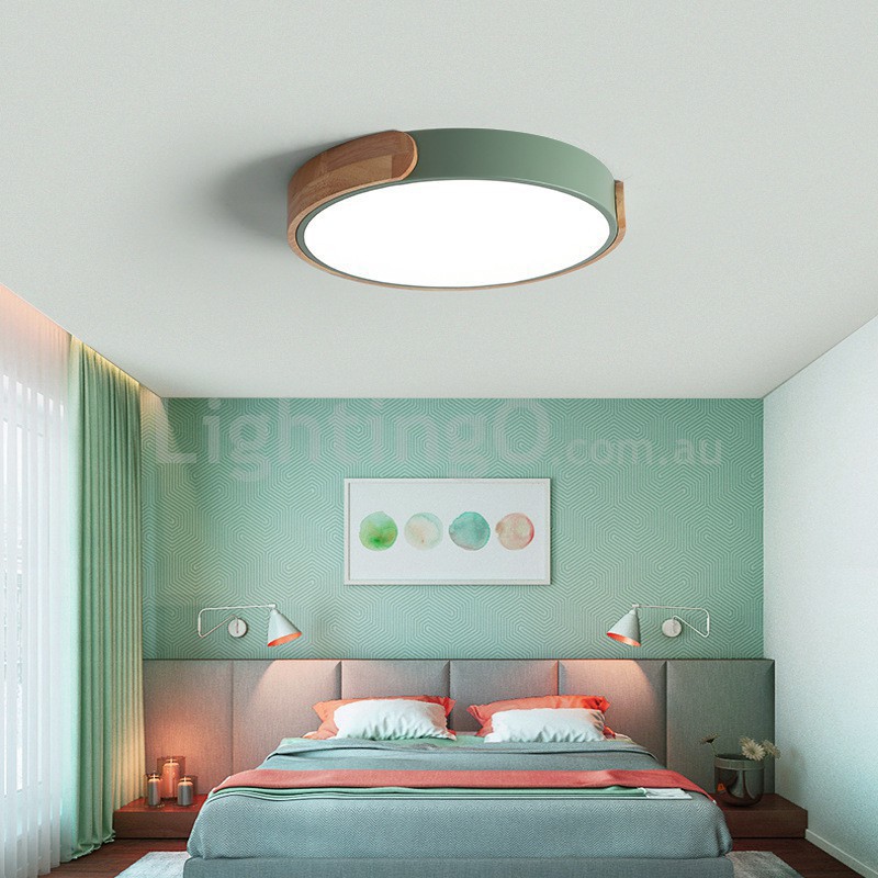 Macaron circle flush ceiling outlet light