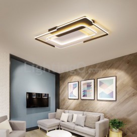 Modern Contemporary Rectangle Aluminum Alloy Flush Mount Ceiling Light