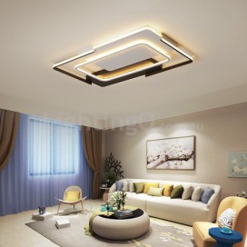 Modern Contemporary Rectangle Aluminum Alloy Flush Mount Ceiling Light