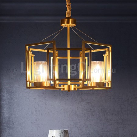 Fine Brass 4 Light Chandelier