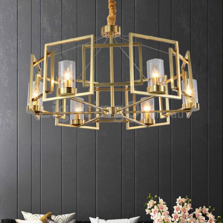 Fine Brass 6 Light Chandelier