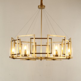 Fine Brass 6 Light Chandelier