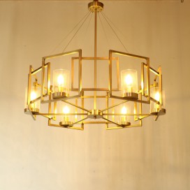 Fine Brass 6 Light Chandelier