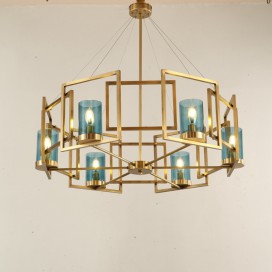 Fine Brass 6 Light Chandelier