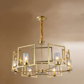 Fine Brass 6 Light Chandelier