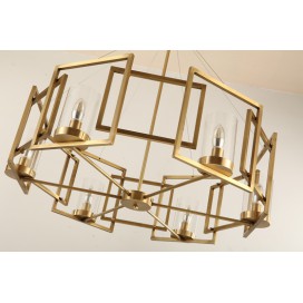 Fine Brass 8 Light Chandelier