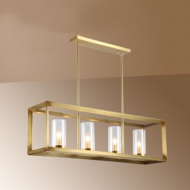 Fine Brass 4 Light Chandelier