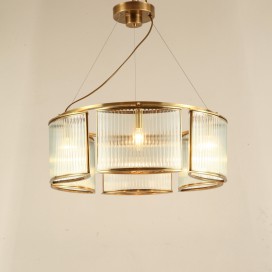 Fine Brass 6 Light Chandelier