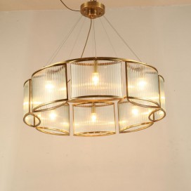 Fine Brass 8 Light Chandelier