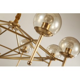 Fine Brass 6 Light Chandelier