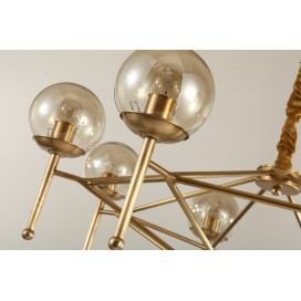 Fine Brass 6 Light Chandelier