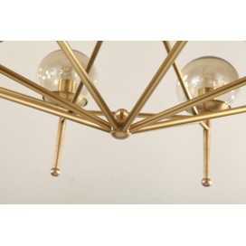 Fine Brass 6 Light Chandelier