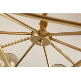 Fine Brass 6 Light Chandelier