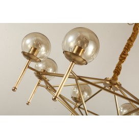 Fine Brass 6 Light Chandelier