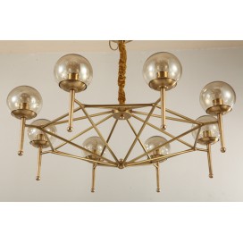 Fine Brass 6 Light Chandelier