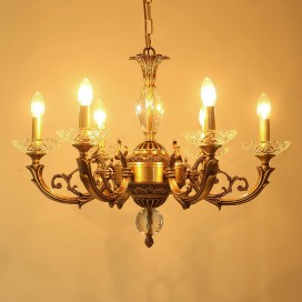 Candle Fine Brass Crystal Chandelier