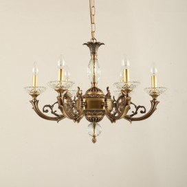 Candle Fine Brass Crystal Chandelier