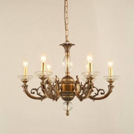 Candle Fine Brass Crystal Chandelier