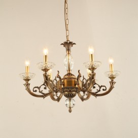 Candle Fine Brass Crystal Chandelier