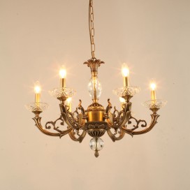 Candle Fine Brass Crystal Chandelier