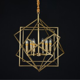 Fine Brass 6 Light Chandelier