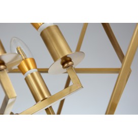 Fine Brass 6 Light Chandelier