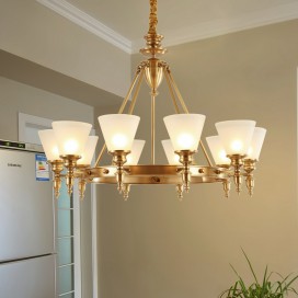 Fine Brass 10 Light Chandelier