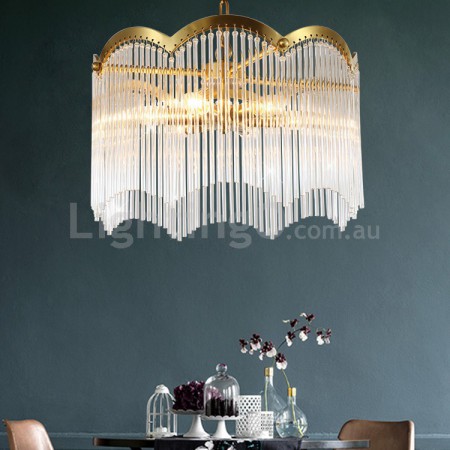 Fine Brass 6 Light Chandelier