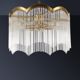 Fine Brass 6 Light Chandelier