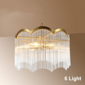 Fine Brass 6 Light Chandelier