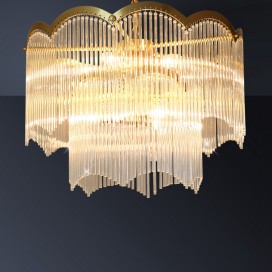 Fine Brass 8 (5+3) Light Chandelier