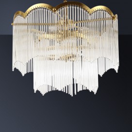 Fine Brass 8 (5+3) Light Chandelier