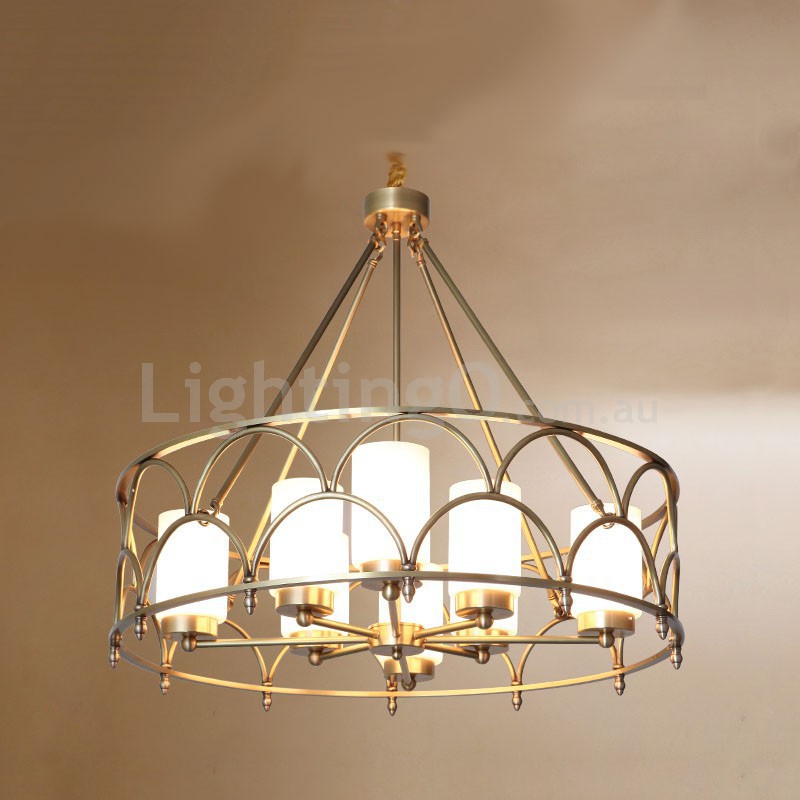 8 light drum chandelier