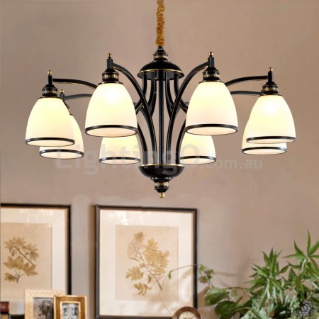 Fine Brass 8 Light Chandelier