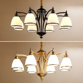 Fine Brass 8 Light Chandelier