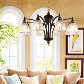 Fine Brass 8 Light Chandelier