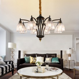 Fine Brass 8 Light Chandelier