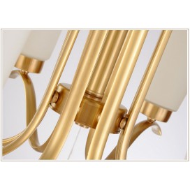 Fine Brass 6 Light Chandelier