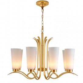 Fine Brass 8 Light Chandelier