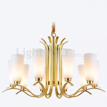 Fine Brass 10 Light Chandelier